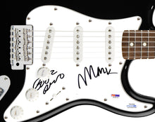 Load image into Gallery viewer, Devo Bob &amp; Mark Mothersbaugh Signed Autographed Guitar ACOA PSA
