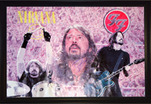 Load image into Gallery viewer, Nirvana Foo Fighters Dave Grohl Signed 24x36 Framed Canvas Photo Poster ACOA
