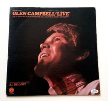 Load image into Gallery viewer, Glen Campbell Autographed Live Signed Album Cover LP
