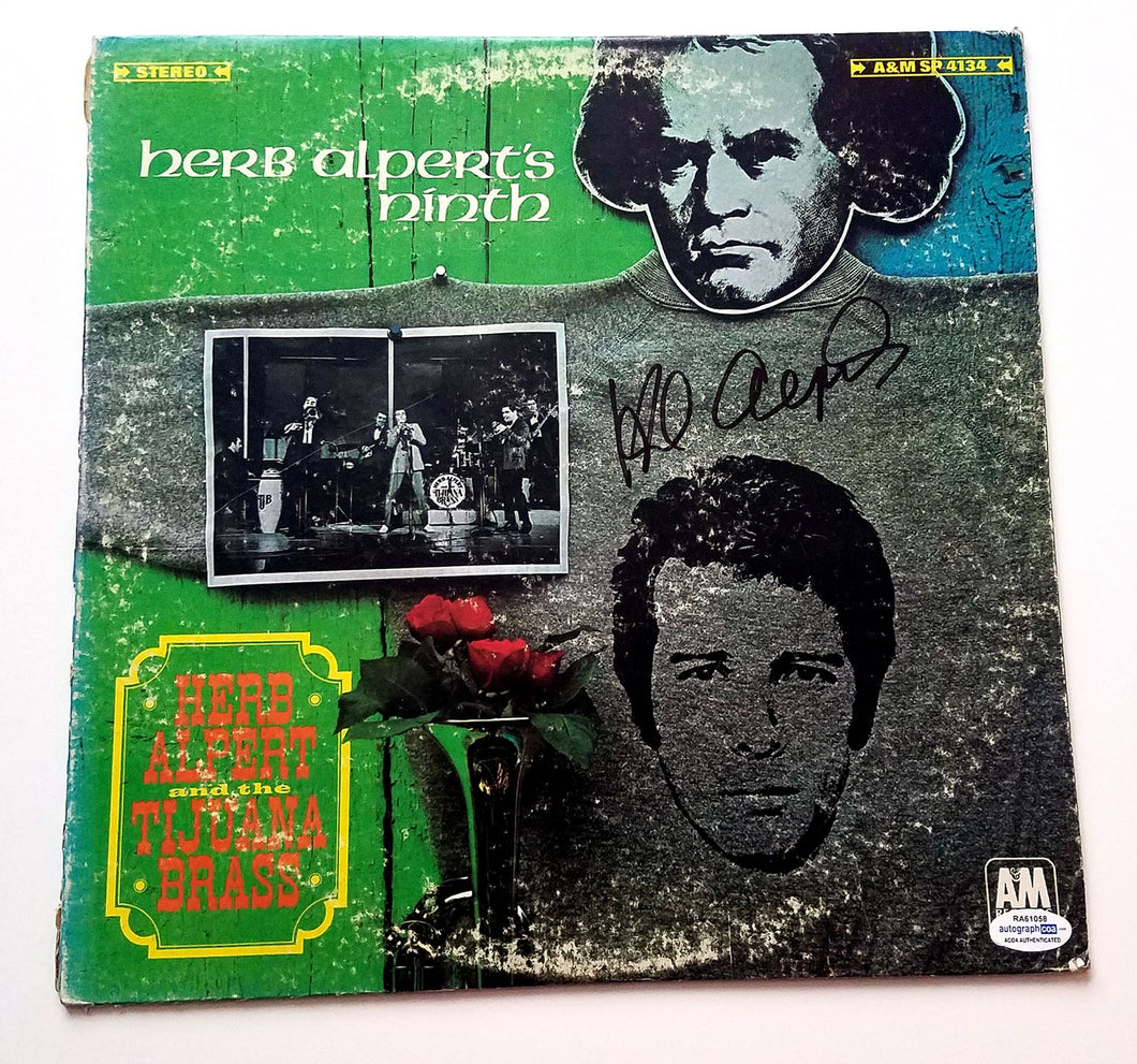 Herb Alpert Autographed Signed Ninth Album Cover