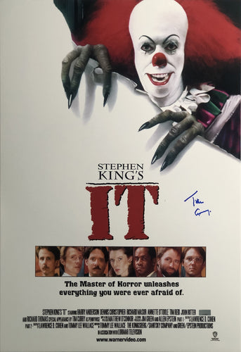 Tim Curry Autographed 16x24 Stephen King’s IT Poster