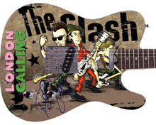Load image into Gallery viewer, The Clash Paul Simonon Autographed Custom Graphics Guitar
