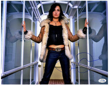 Load image into Gallery viewer, Famke Janssen Autographed Signed 11x14 Photo Hot Sexy Stomach Belly Shirt
