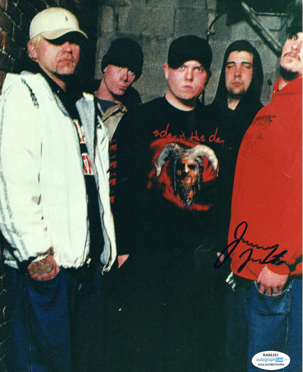 Hatebreed Jamey Jasta Autographed Signed 8x10 Band Photo