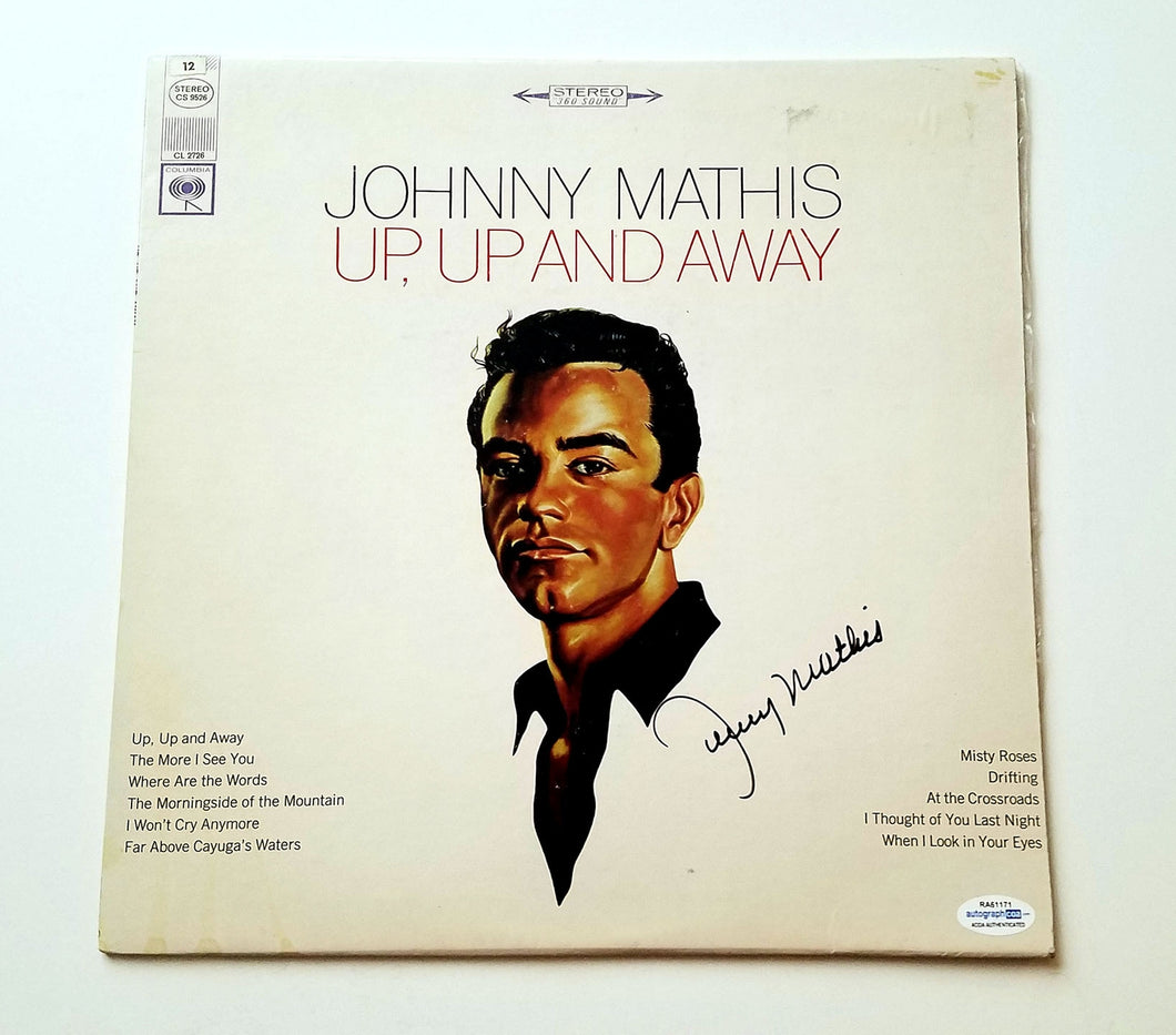 Johnny Mathis Autographed Signed Up Up And Away Album LP