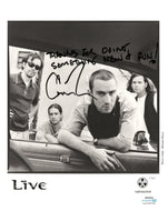 Live Band Chad Taylor Autographed Signed 8x10 b/w Cool Promo Photo