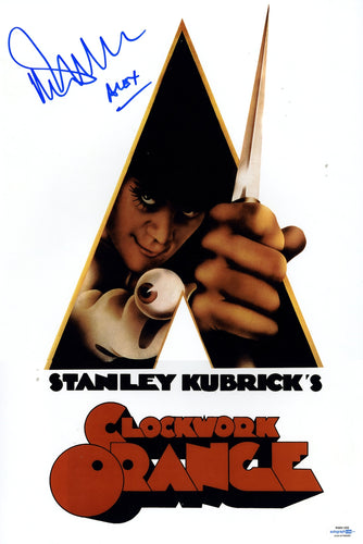 Clockwork Orange Malcolm McDowell Autograph Signed 12x18 Poster Photo