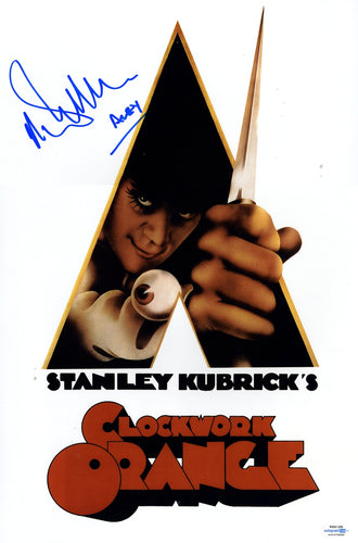 Clockwork Orange Malcolm McDowell Autograph Signed 12x18 Poster Photo