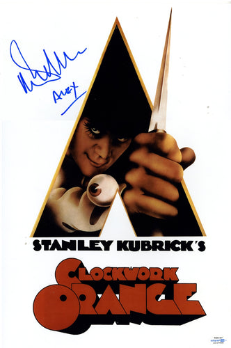 Clockwork Orange Malcolm McDowell Autograph Signed 12x18 Poster Photo
