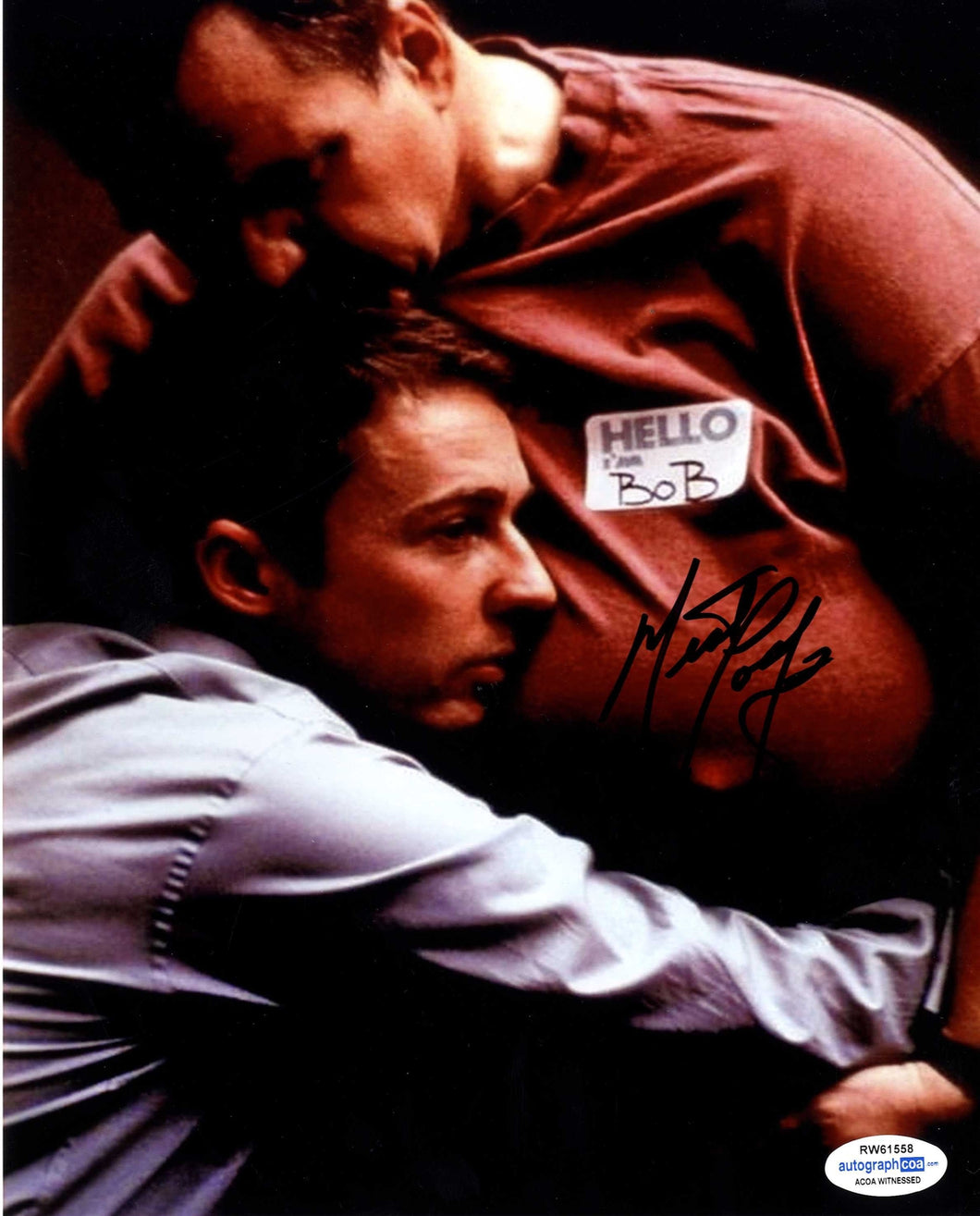 Meat Loaf Autographed Fight Club Signed 8x10 Photo Exact Video Proof