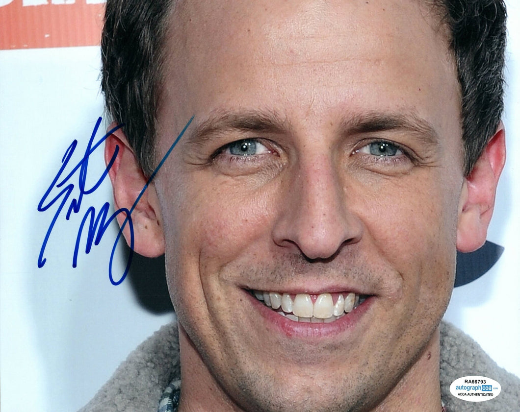 Seth Meyers Autographed Signed 8x10 Photo SNL Saturday Night Live Late Night