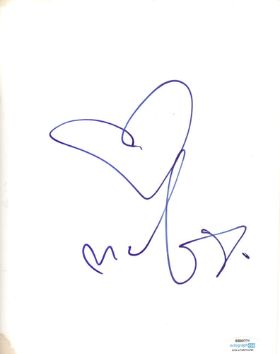Moby Autographed Heart Sketch Signed 8x10 Photo