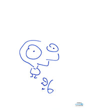 Load image into Gallery viewer, Moby Autographed Self-Portrait Alien Sketch Signed 8x10 Photo Paper
