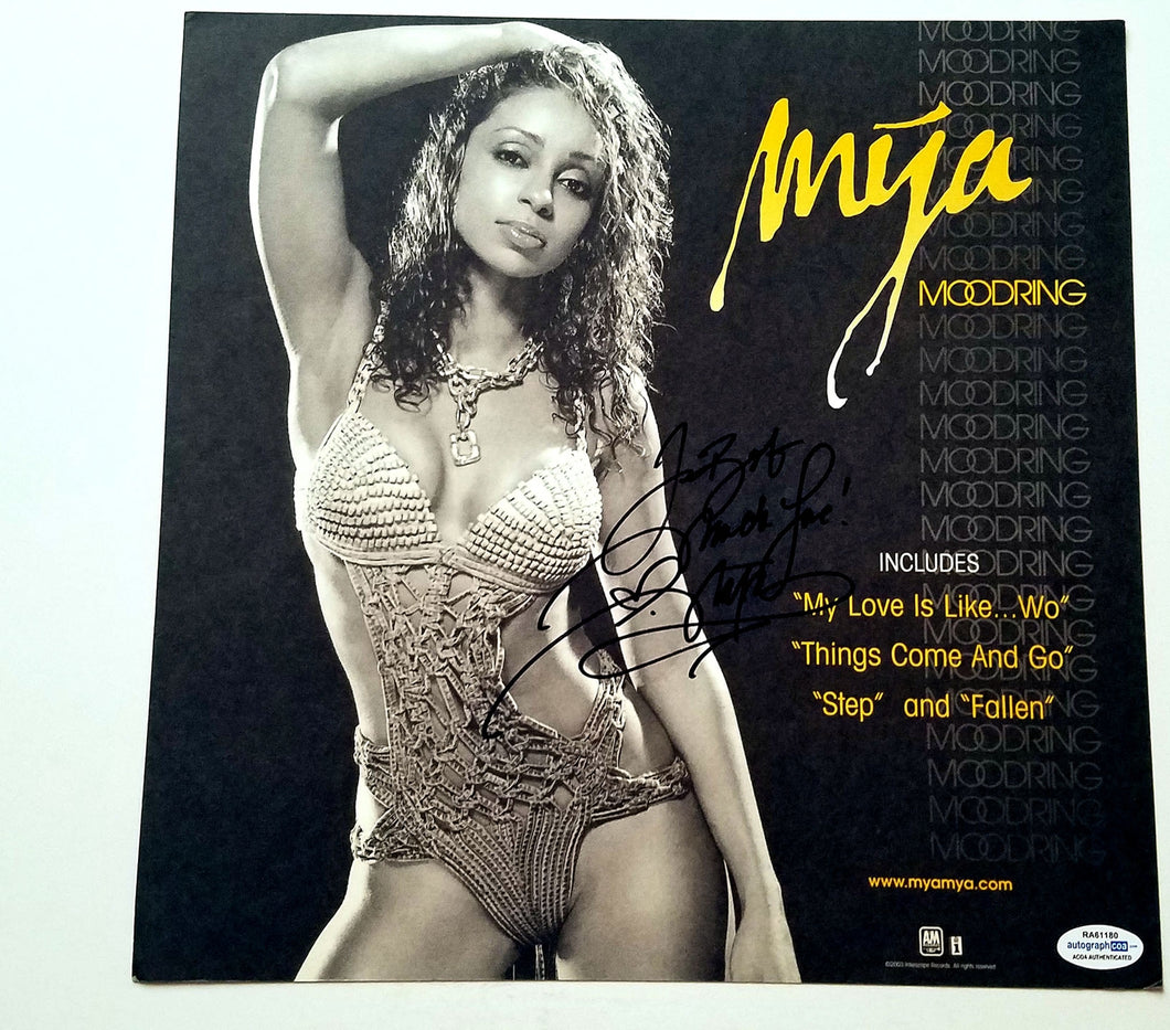 Mya Autographed Signed Moodring Promo Album LP Flat