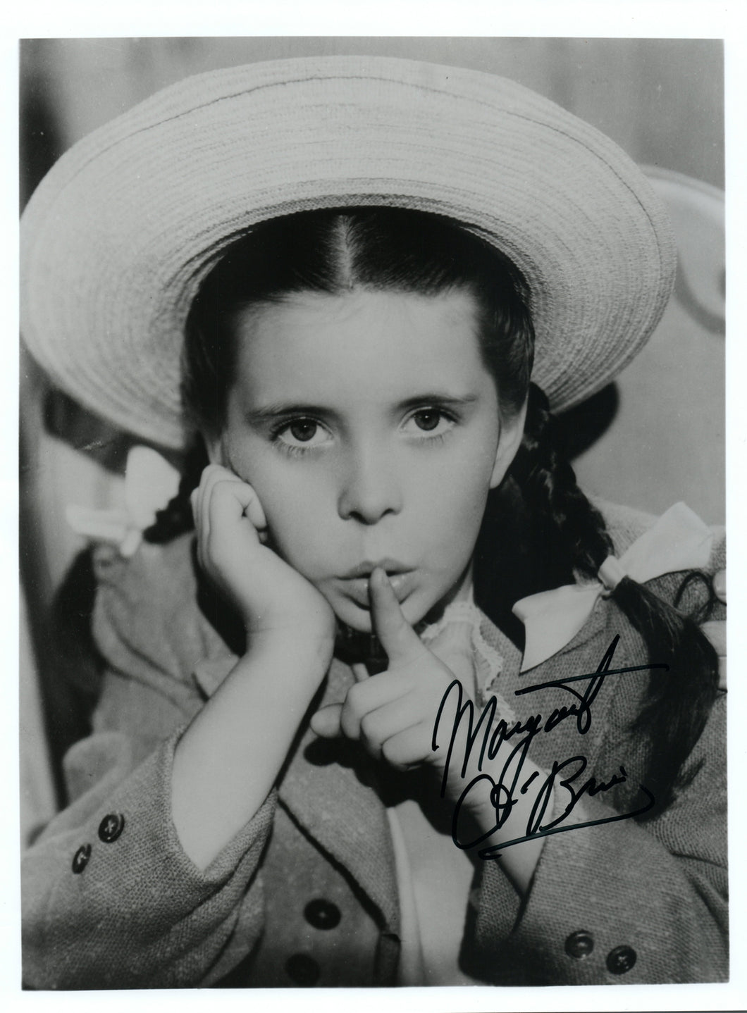 Margaret O'Brien Autographed Signed 8x10 Photo MGM Child Actress Star Vintage