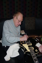 Load image into Gallery viewer, Les Paul  Amazing Inscription Autographed Damaged Vintage Harmony Guitar ACOA
