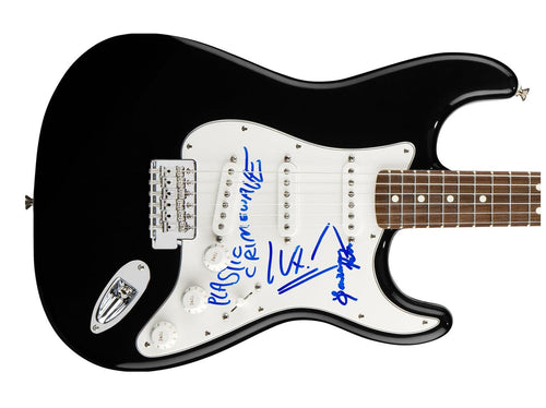 Plastic Crimewave Autographed Signed Guitar