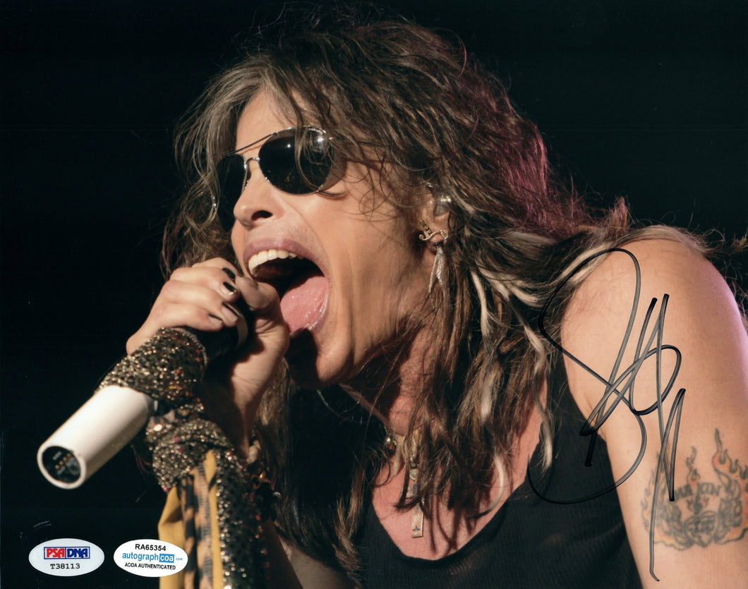 Steven Tyler Autographed Signed 8x10 Singing Photo