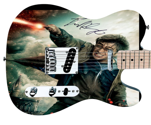 Daniel Radcliffe Autographed Harry Potter Graphics Photo Guitar