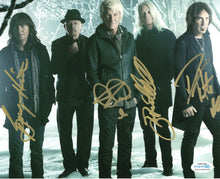 Load image into Gallery viewer, REO Speedwagon Autographed Signed 8x10 Black &amp; Gold Band Photo

