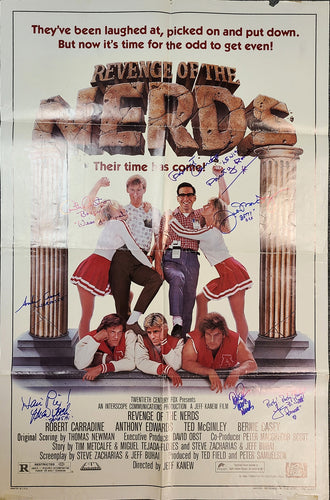 Revenge Of The Nerds Cast Signed Original Full Sized Movie Poster Exact Proof