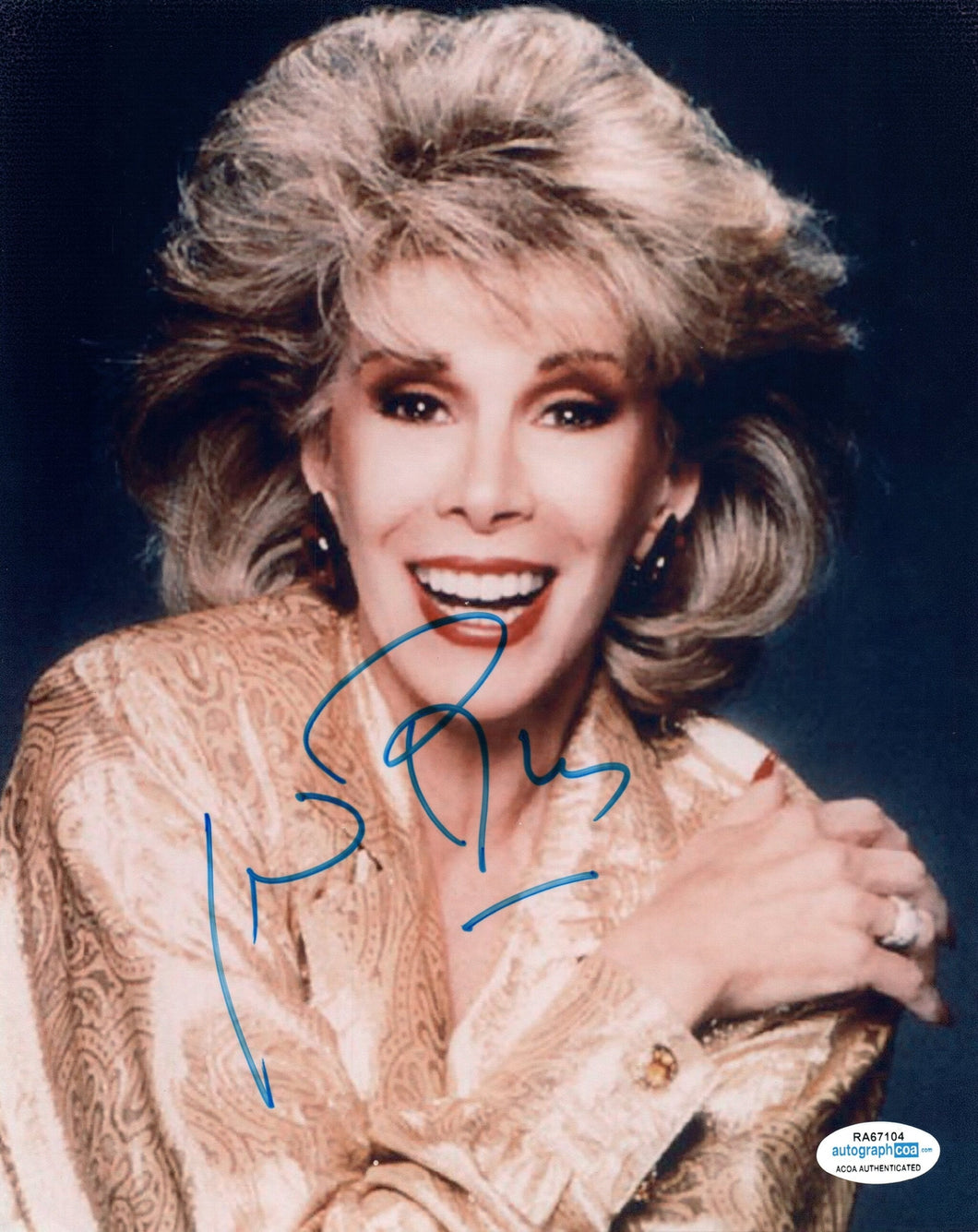 Joan Rivers Autograph 8x10 Photo Stand-Up Comedy Legend Fashion Police E!
