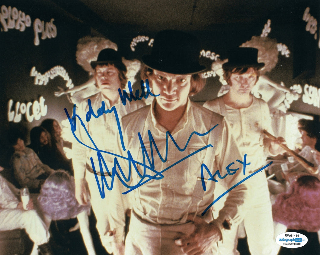Clockwork Orange Malcolm McDowell Signed 8x10 Photo