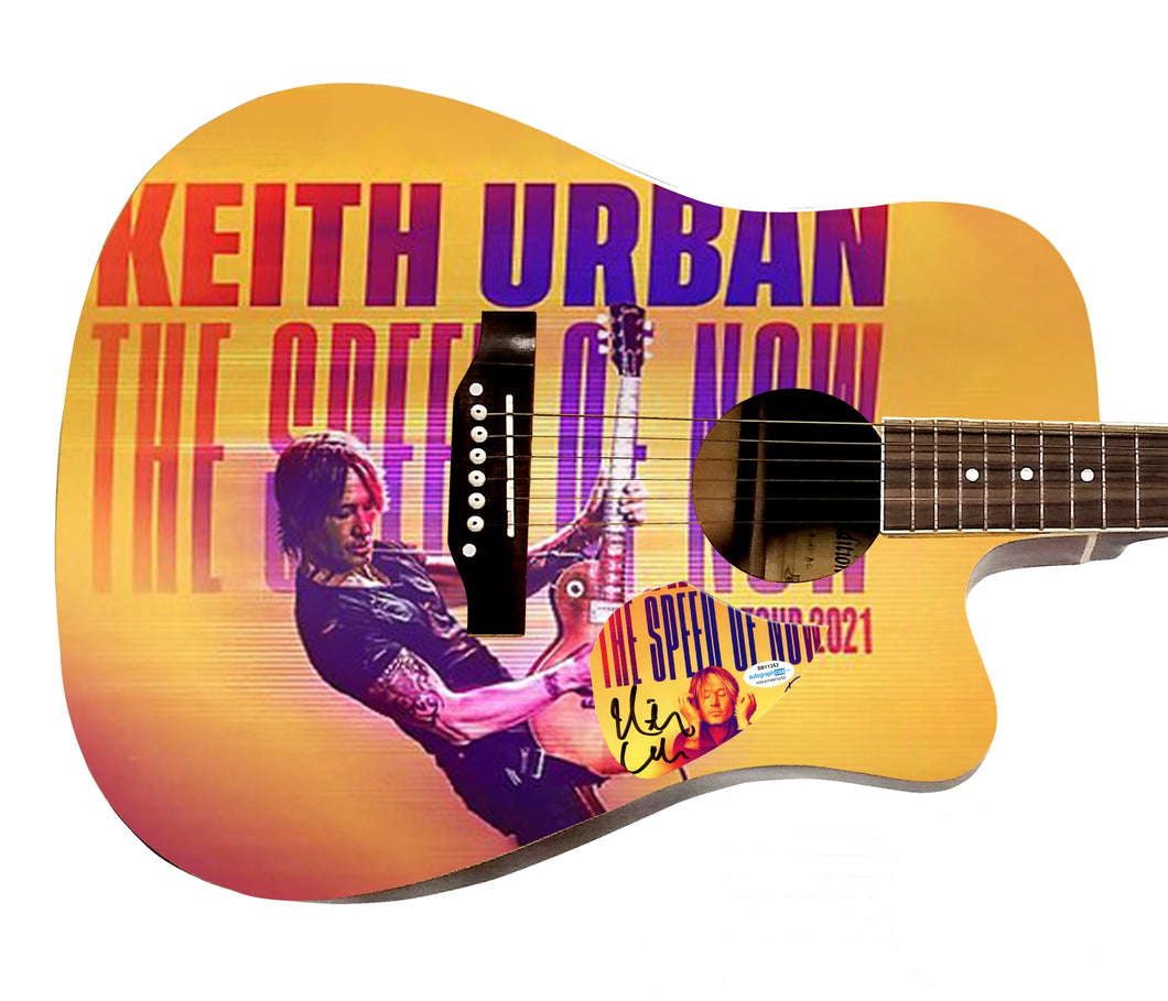 Keith Urban Autographed Signed Custom Graphics Photo Guitar