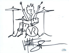Load image into Gallery viewer, Guns N&#39; Roses Matt Sorum Hand Drawn Sketch Autograph Velvet Underground
