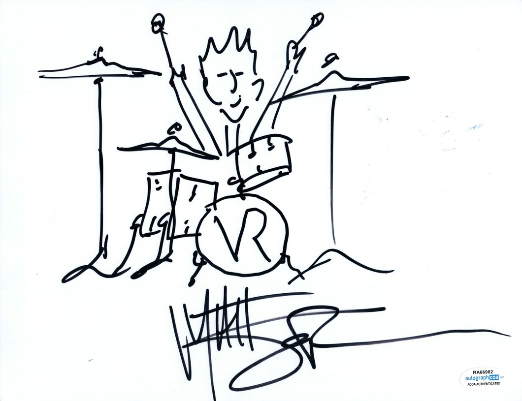 Guns N' Roses Matt Sorum Hand Drawn Sketch Autograph Velvet Underground
