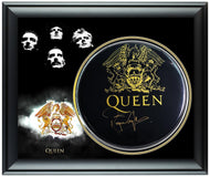 Queen Roger Taylor Autographed Custom Framed Drum Head Display