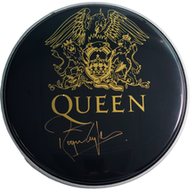 Load image into Gallery viewer, Queen Roger Taylor Autographed Custom Framed Drum Head Display
