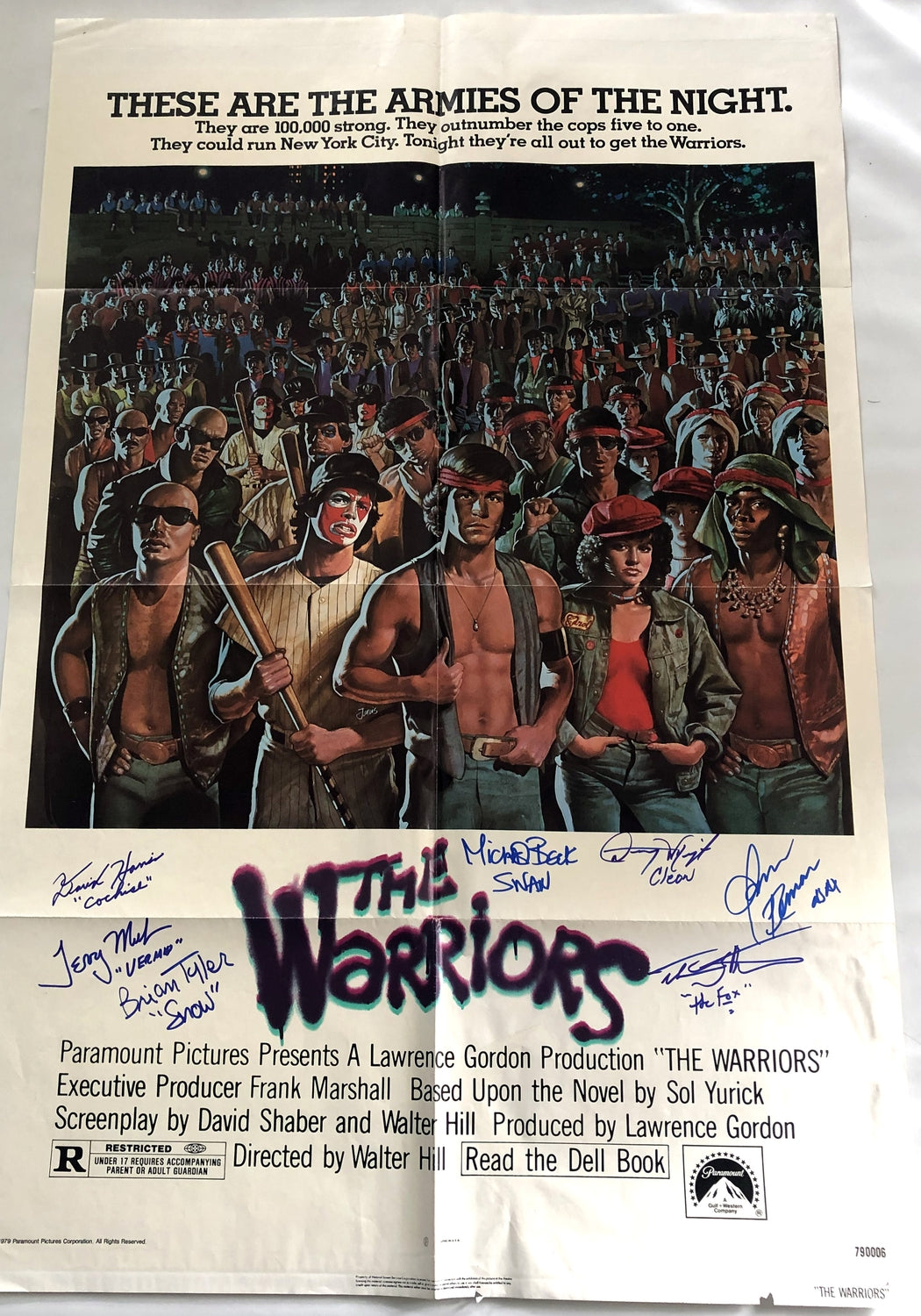 The Warriors Cast Autographed Signed Original 27x40 Poster Exact Photo Proof