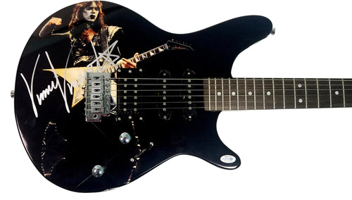 KISS Vinnie Vincent Autographed Signed Custom Photo Guitar