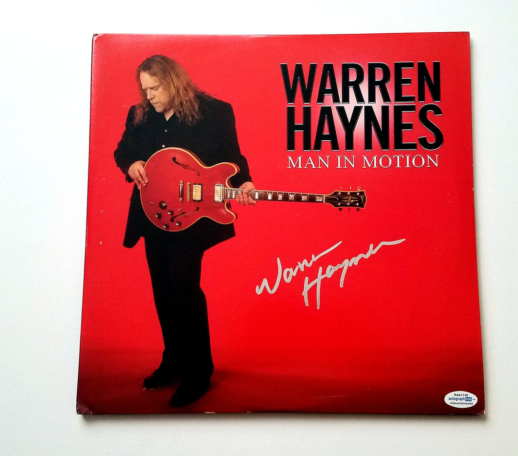 Warren Haynes Signed Man In Motion Album Cover LP Gov't Mule