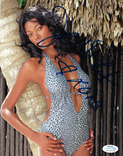Load image into Gallery viewer, Jessica White Autographed Signed 8x10 Sports Illustrated Leopard Bathing Suit Photo
